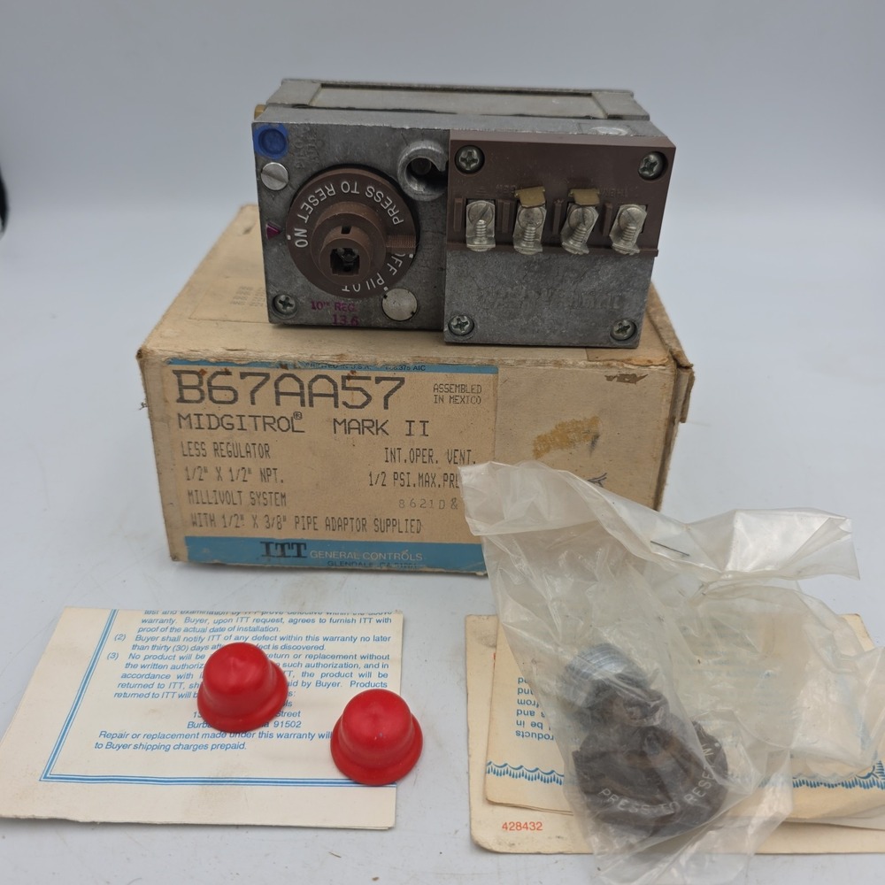 ITT General Controls B67AA57 HVAC Furnace Gas Valve B67SAL185